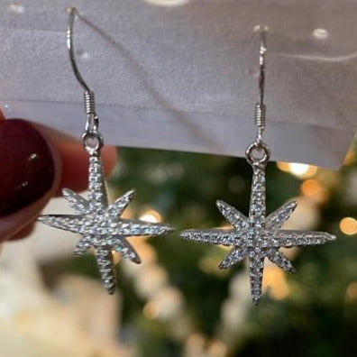 NORTH STAR PAVE EARRINGS