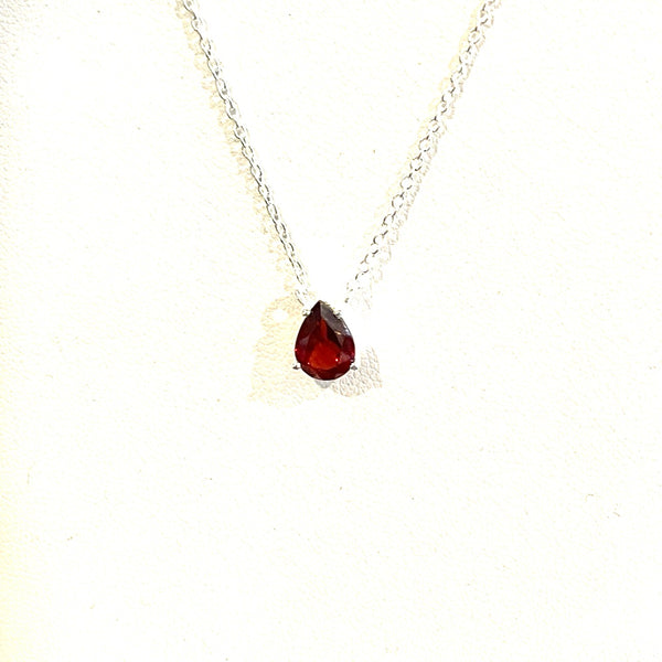9ct Gold Garnet Necklace Infinity Loop Red Natural Gemstone – OJewellery