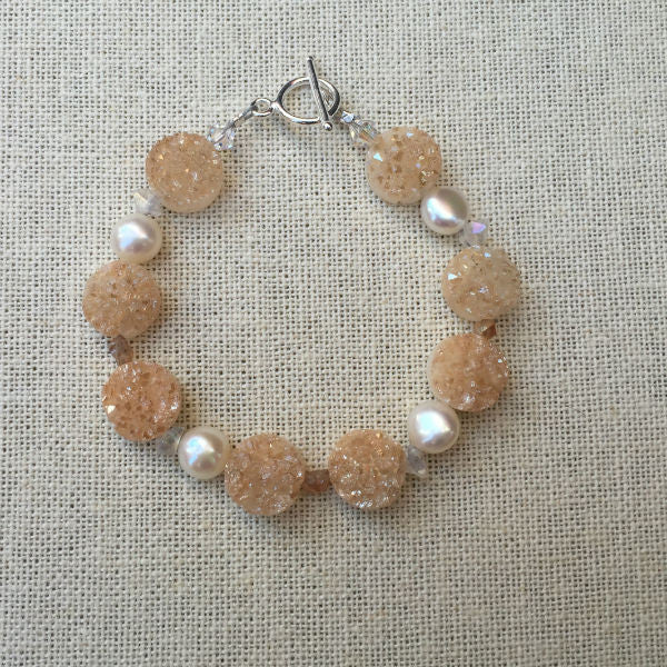 CHAMPAGNE DRUZY QUARTZ BRACELET – Laura Moore Designs