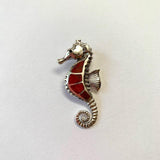 RED CORAL SEAHORSE PENDANT