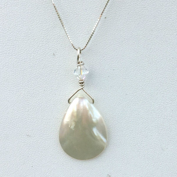 MOTHER OF PEARL DROP PENDANT – Laura Moore Designs