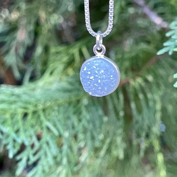 Druzy Stone Necklace (Blue, Pink or Green)